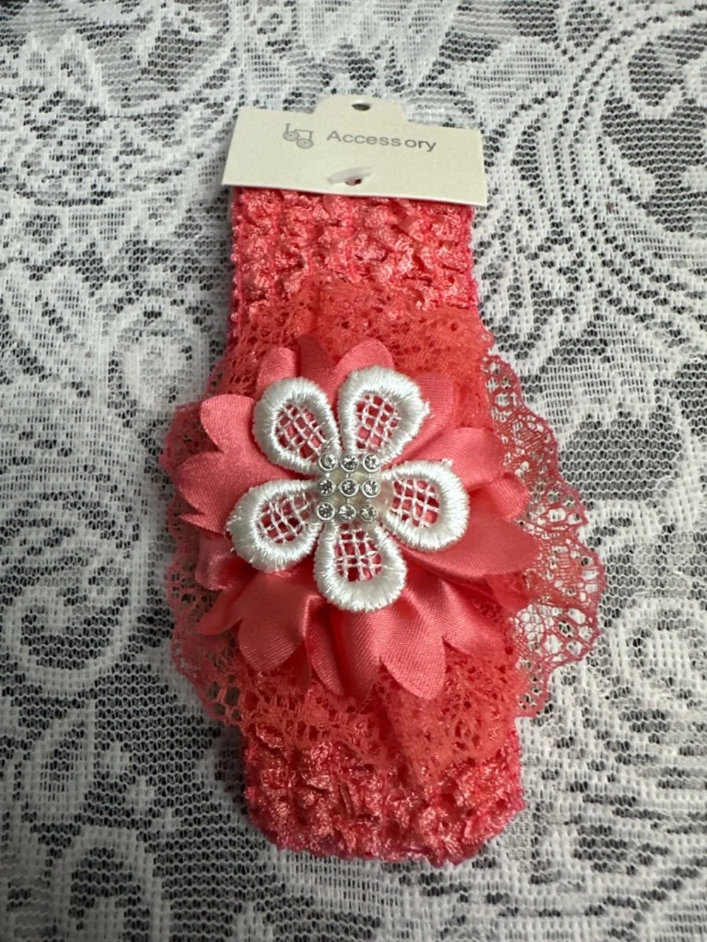 Baby Girl Crochet Headbands Set 👶🎀 5pc Flower Soft Stretch